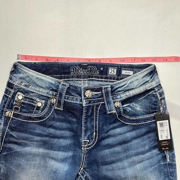 Miss Me Standard Skinny Stretch Jeans NWT Size 25 - Picture 9 of 12